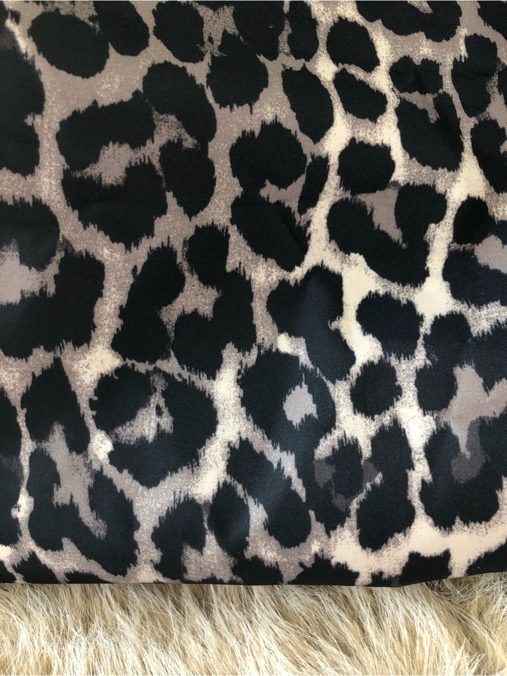 Coach Leopard-Print Nylon Travel Tote | Black, Gray, Taupe | NWT - Picture 5 of 11